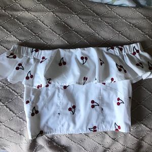 Topshop White Crop Top